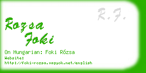 rozsa foki business card